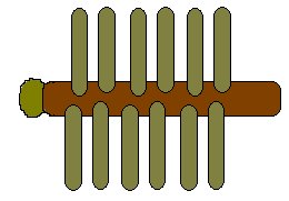 Drawing of side branches for Long Lean-to brush pile (Figure 4)